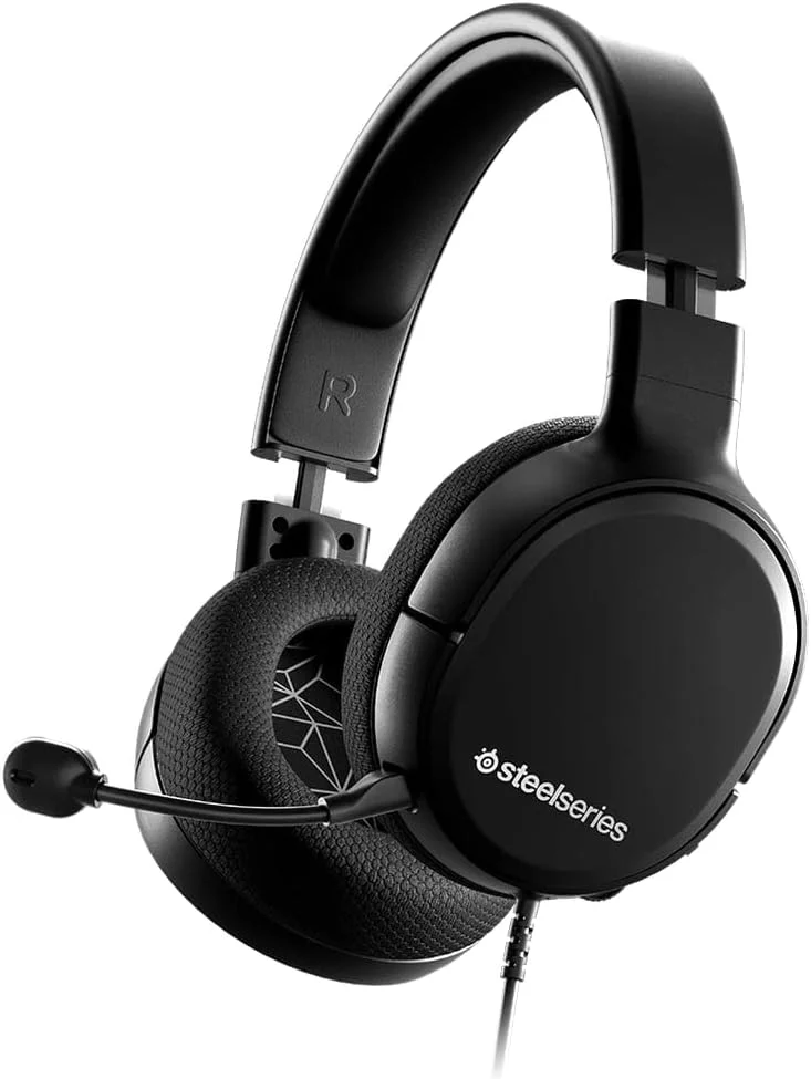هدست گیمینگ سیمی SteelSeries Arctis 1 – میکروفون ClearCast جداشدنی – هدبند سبک وزن تقویت شده با فولاد – برای PC، PS5، PS4، Xbox Series X|S، Xbox One، Nintendo Switch، موبایل – مشکی