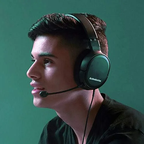 هدست گیمینگ سیمی SteelSeries Arctis 1 – میکروفون ClearCast جداشدنی – هدبند سبک وزن تقویت شده با فولاد – برای PC، PS5، PS4، Xbox Series X|S، Xbox One، Nintendo Switch، موبایل – مشکی