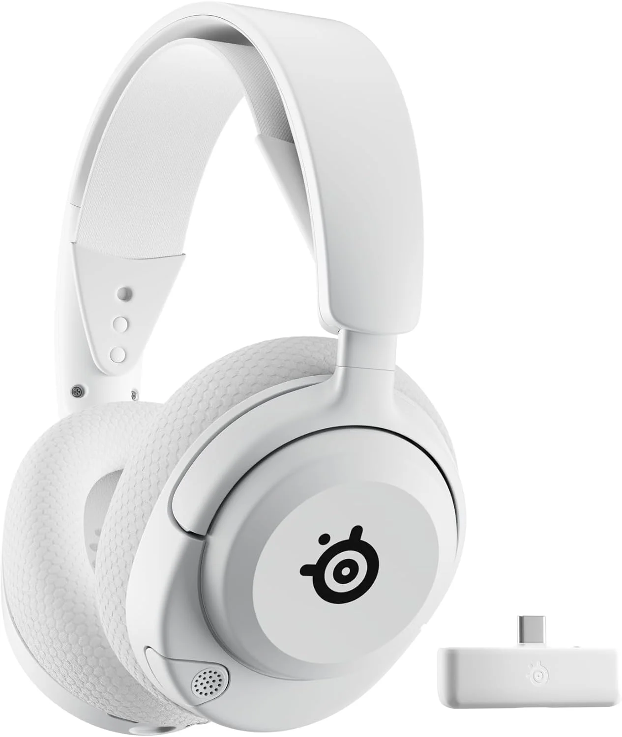 هدست گیمینگ وایرلس SteelSeries Arctis Nova 5X - مخصوص Xbox - سفید - دارای بیش از 100 تنظیمات صوتی از طریق اپلیکیشن - درایورهای مغناطیسی نئودیمیوم - باتری 60 ساعته - 2.4GHz / BT - میکروفون Gen2.X - پشتیبانی از PC، PS، Switch، موبایل