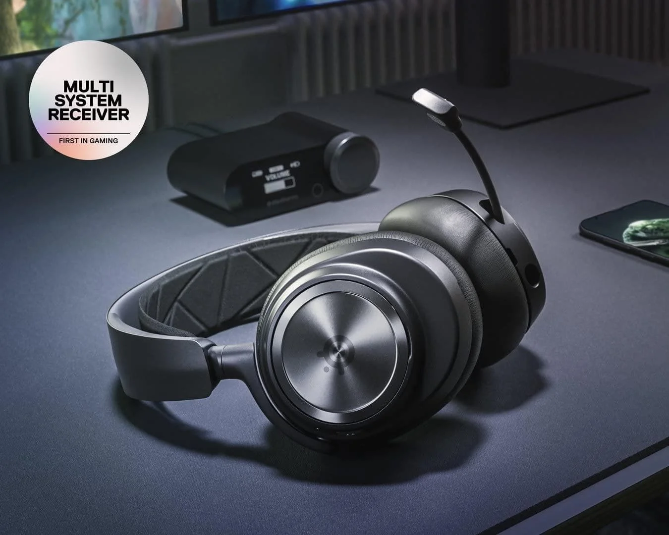 هدست گیمینگ SteelSeries Arctis Nova Pro Wireless Xbox Series X/S - درایورهای مغناطیسی نئودیمیوم - حذف نویز فعال - سیستم قدرت بی نهایت - میکروفون ClearCast Gen 2 - سازگار با PS5، Switch، PC