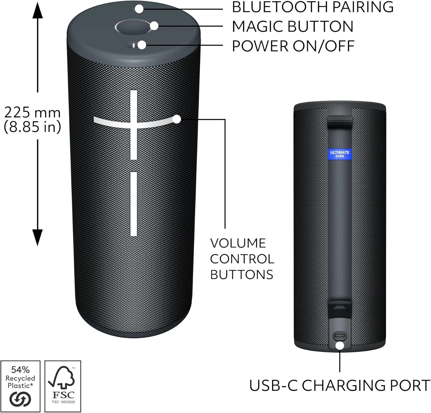 اسپیکر بلوتوثی قابل حمل ضد آب Ultimate Ears MEGABOOM 4 با صدای قدرتمند 360 درجه و بیس کوبنده، اسپیکر شناور با باتری 20 ساعته و برد 45 متری - مشکی اسپیکر بلوتوثی قابل حمل ضد آب Ultimate Ears MEGABOOM 4 با صدای قدرتمند 360 درجه و بیس کوبنده، اسپیکر شناور با باتری 20 ساعته و برد 45 متری - مشکی