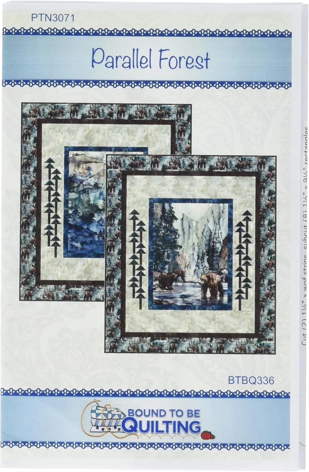 الگوی جنگل موازی Bound To Be Quilting, LLC، چند رنگ الگوی جنگل موازی Bound To Be Quilting, LLC، چند رنگ