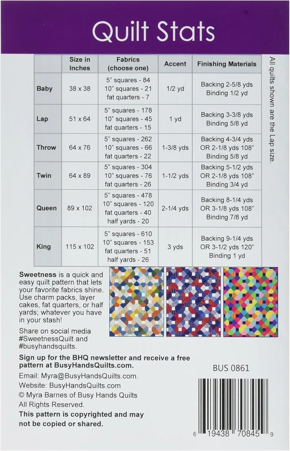 الگوی لحاف شیرینی دست های پرکار، چند رنگ