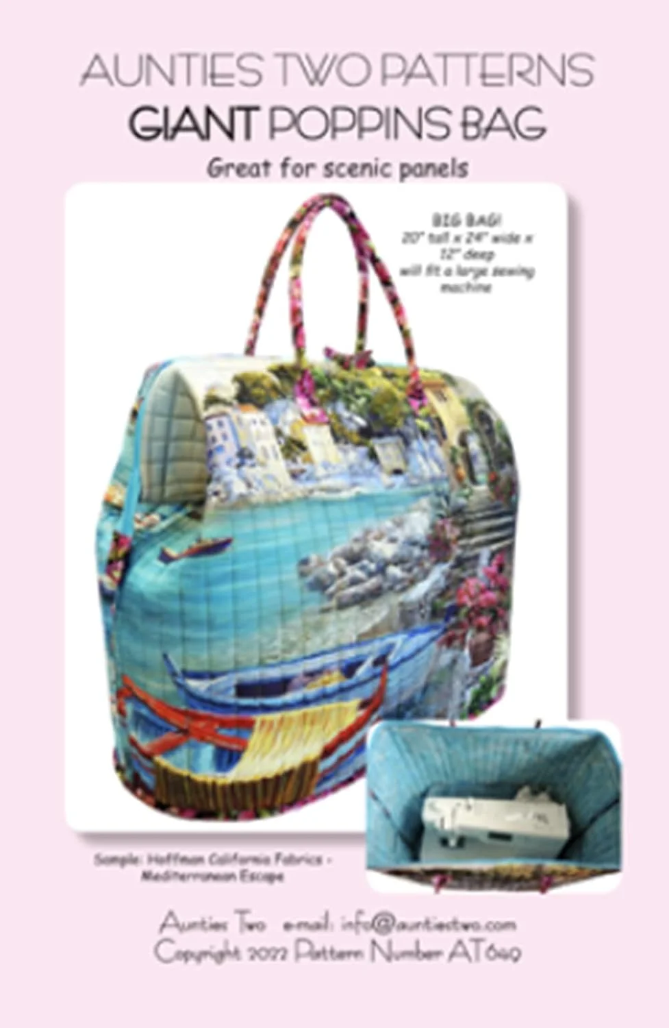 الگوی کیف غول پیکر پاپینز Aunties Two Patterns، چند رنگ