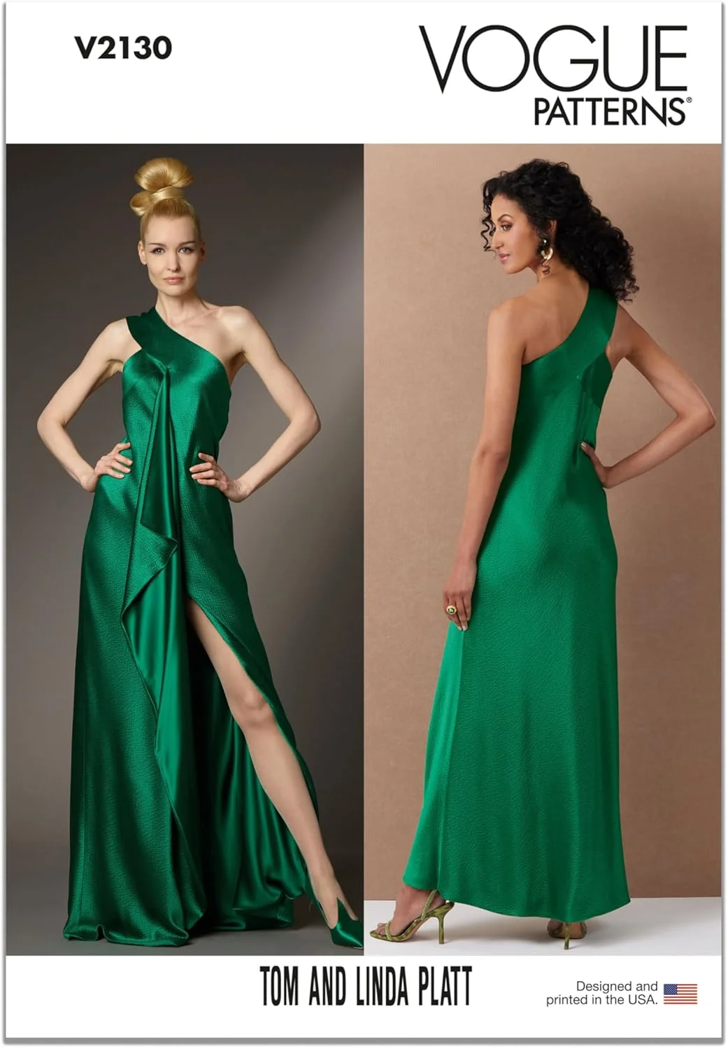 الگوی خیاطی لباس یک طرفه زنانه Vogue V2130D5 اثر تام و لیندا پلات، کد طراحی V2130، سایزهای 4-6-8-10-12 الگوی خیاطی لباس یک طرفه زنانه Vogue V2130D5 اثر تام و لیندا پلات، کد طراحی V2130، سایزهای 4-6-8-10-12