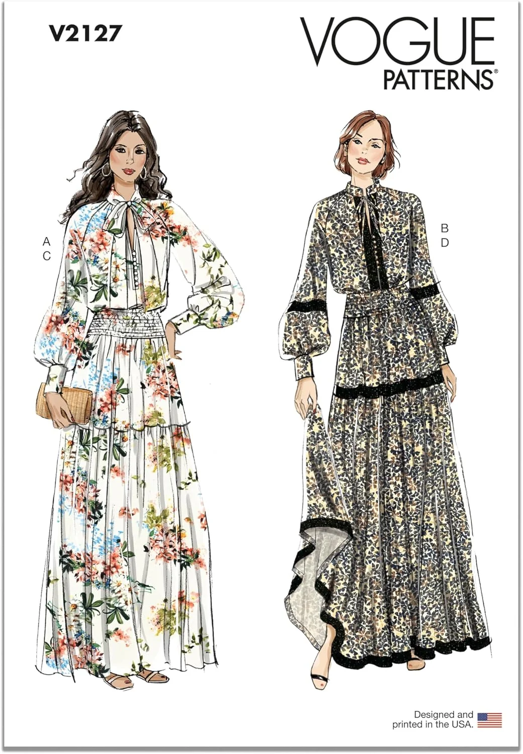 الگوی خیاطی لباس دو تکه زنانه Vogue V2127U5، کد طراحی V2127، سایزهای 16-18-20-22-24 الگوی خیاطی لباس دو تکه زنانه Vogue V2127U5، کد طراحی V2127، سایزهای 16-18-20-22-24