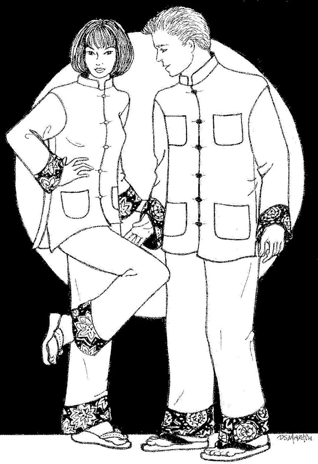 الگوی خیاطی لباس خواب چینی فولک ور شماره 145 (فقط الگو) شامل کت، شلوار و شلوارک - طرح سنتی چینی آسیایی folkwear145 الگوی خیاطی لباس خواب چینی فولک ور شماره 145 (فقط الگو) شامل کت، شلوار و شلوارک - طرح سنتی چینی آسیایی folkwear145