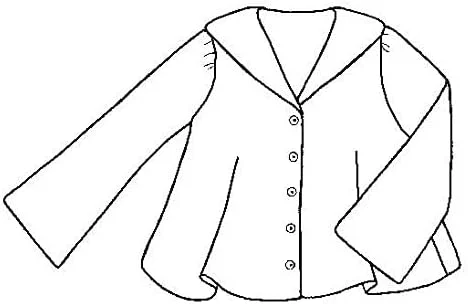 الگوی خیاطی بلوز میدی مترو Folkwear شماره 270، پیراهن زنانه، بازتولید لباس های دوران جنگ جهانی اول دهه 1900 (فقط الگو) folkwear270