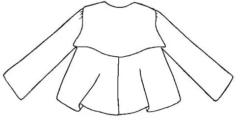 الگوی خیاطی بلوز میدی مترو Folkwear شماره 270، پیراهن زنانه، بازتولید لباس های دوران جنگ جهانی اول دهه 1900 (فقط الگو) folkwear270