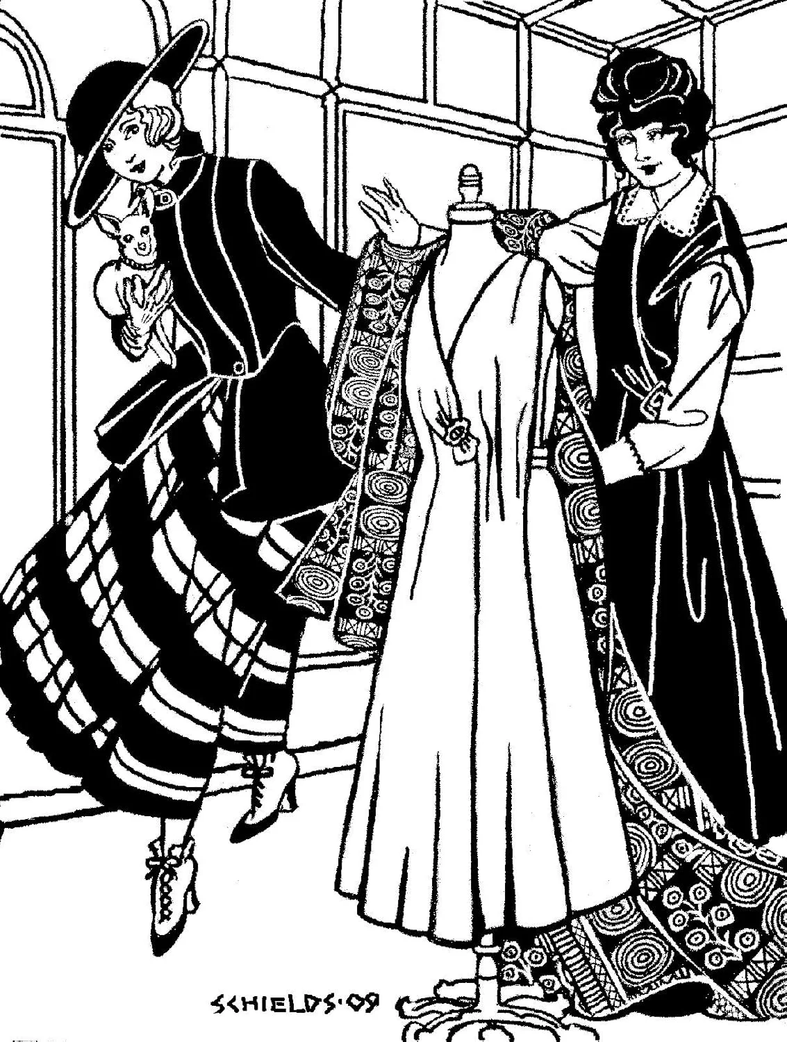 الگوهای فولک ور با استایل بی انتها، کت و شلوار مسافرتی فولک ور شماره 508، کت، پالتو، جامپر، لباس، الگوی خیاطی دوران جنگ جهانی اول پاریسی (فقط الگو) folkwear508