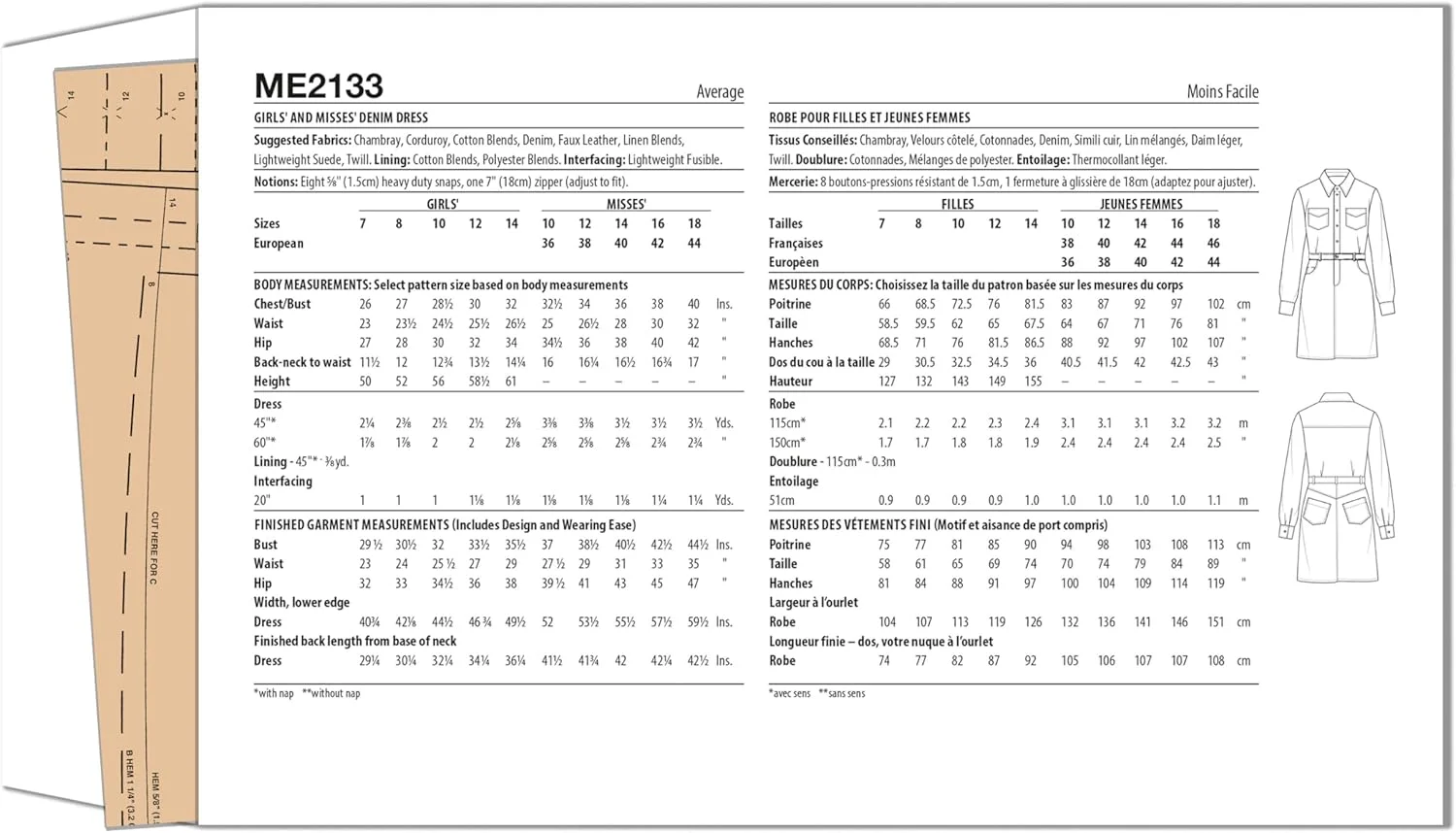 الگوی خیاطی لباس میدی جین دخترانه Know Me ME2133K5 اثر بریتانی جی. جونز، کد طراحی ME2133، سایزهای 7-8-10-12-14 الگوی خیاطی لباس میدی جین دخترانه Know Me ME2133K5 اثر بریتانی جی. جونز، کد طراحی ME2133، سایزهای 7-8-10-12-14