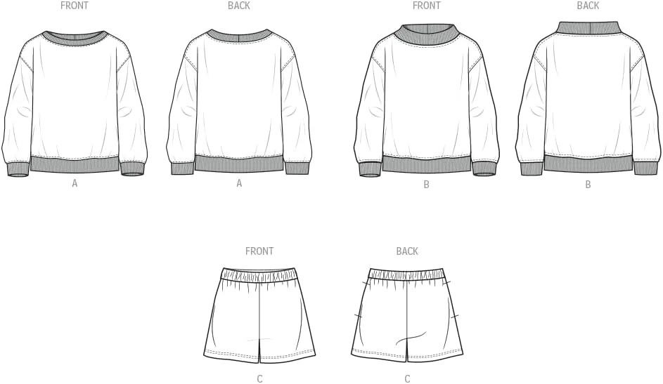 الگوی خیاطی Know Me ME2131A، سویشرت و شورت بافتنی یونیسکس از Alissah Threads، سایز A (XS-S-M-L-XL-XXL) الگوی خیاطی Know Me ME2131A، سویشرت و شورت بافتنی یونیسکس از Alissah Threads، سایز A (XS-S-M-L-XL-XXL)