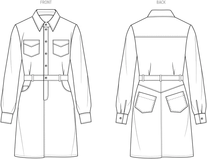 الگوی خیاطی لباس میدی جین زنانه Know Me ME2133N5 اثر بریتانی جی. جونز، کد طراحی ME2133، سایزهای 10-12-14-16-18 الگوی خیاطی لباس میدی جین زنانه Know Me ME2133N5 اثر بریتانی جی. جونز، کد طراحی ME2133، سایزهای 10-12-14-16-18