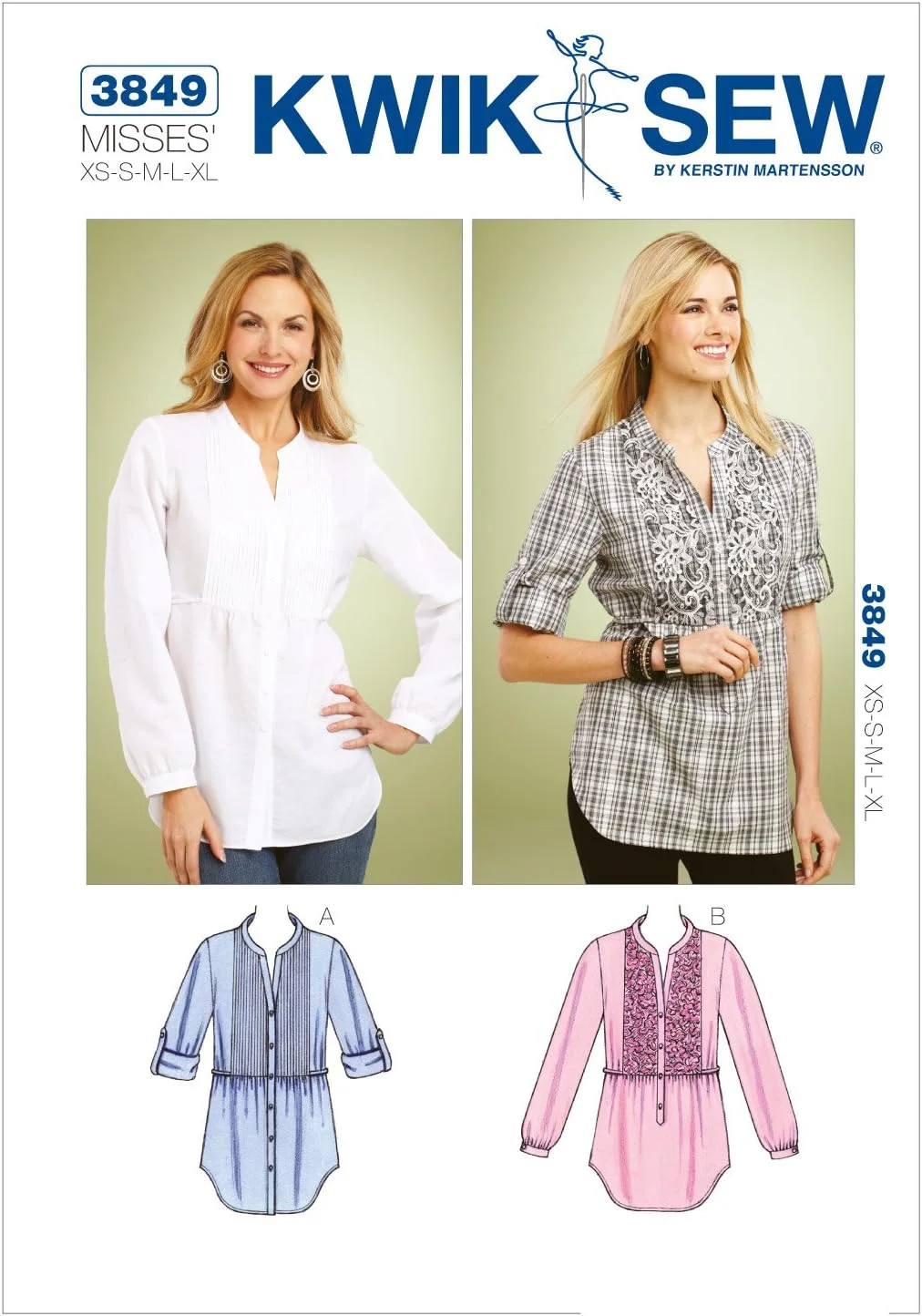 الگوهای خیاطی KWIK-SEW K3849 سایز خیلی کوچک/کوچک/متوسط/بزرگ/خیلی بزرگ، بسته 1 عددی، سفید الگوهای خیاطی KWIK-SEW K3849 سایز خیلی کوچک/کوچک/متوسط/بزرگ/خیلی بزرگ، بسته 1 عددی، سفید