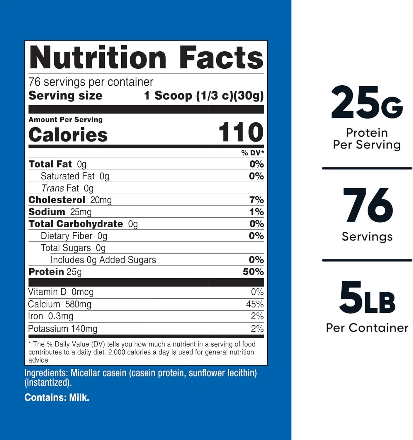 پودر پروتئین کازئین ناتریکوست - کازئین میسلار، بدون گلوتن، غیر GMO (2.26 کیلوگرم، بدون طعم) پودر پروتئین کازئین ناتریکوست - کازئین میسلار، بدون گلوتن، غیر GMO (2.26 کیلوگرم، بدون طعم)