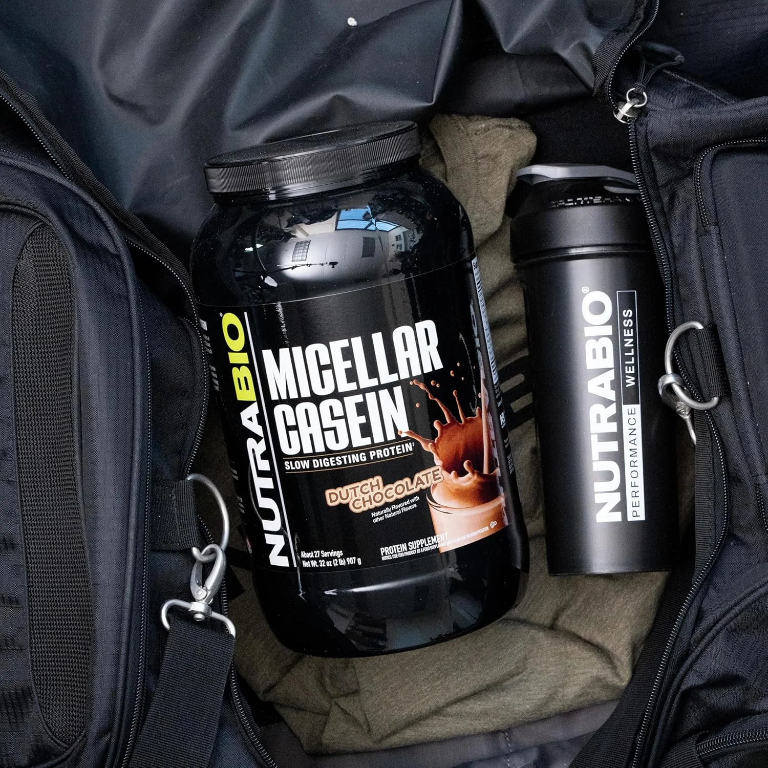 پودر پروتئین کازئین میسلار NutraBio، 2 پوند، شکلات هلندی