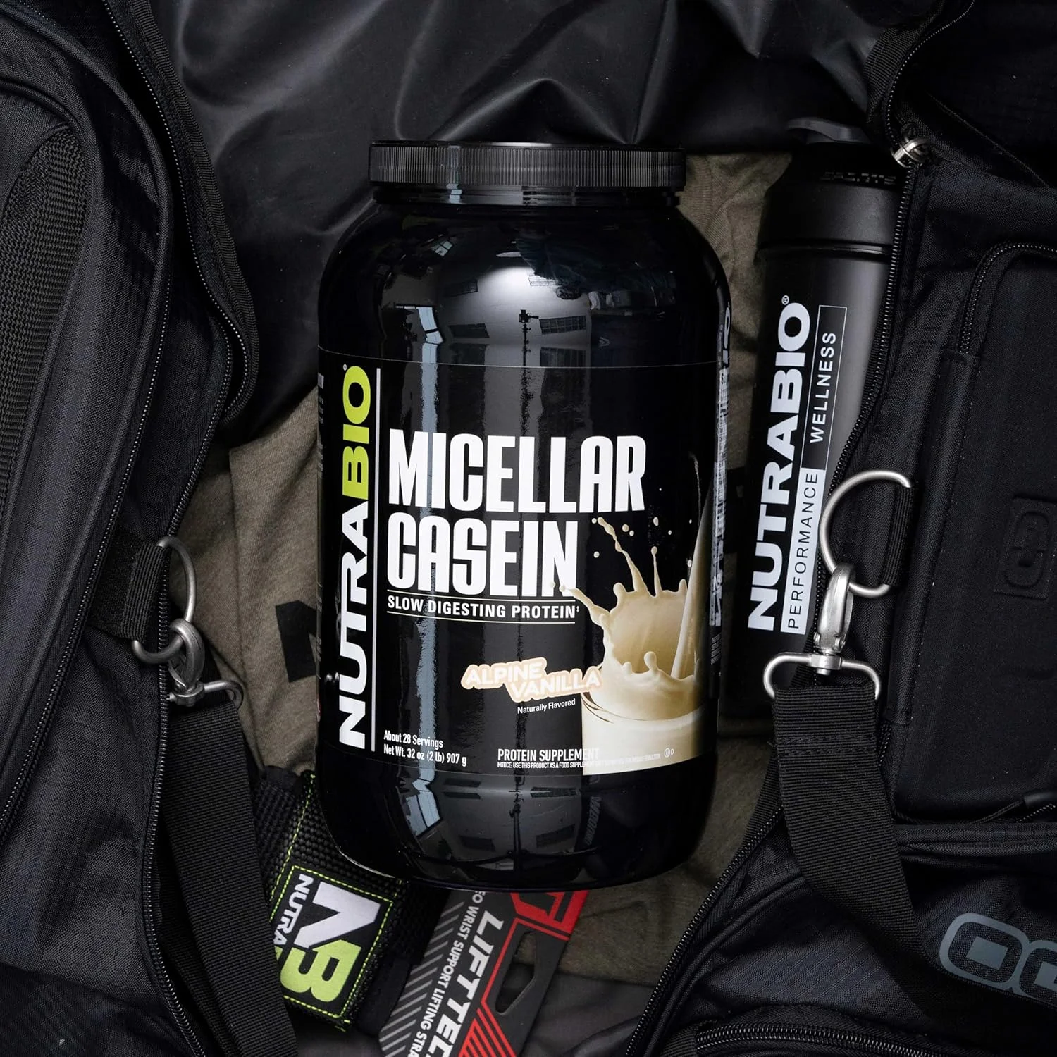 ناترابیو - پودر پروتئین کازئین میسلار طعم وانیل آلپاین 2 پوند