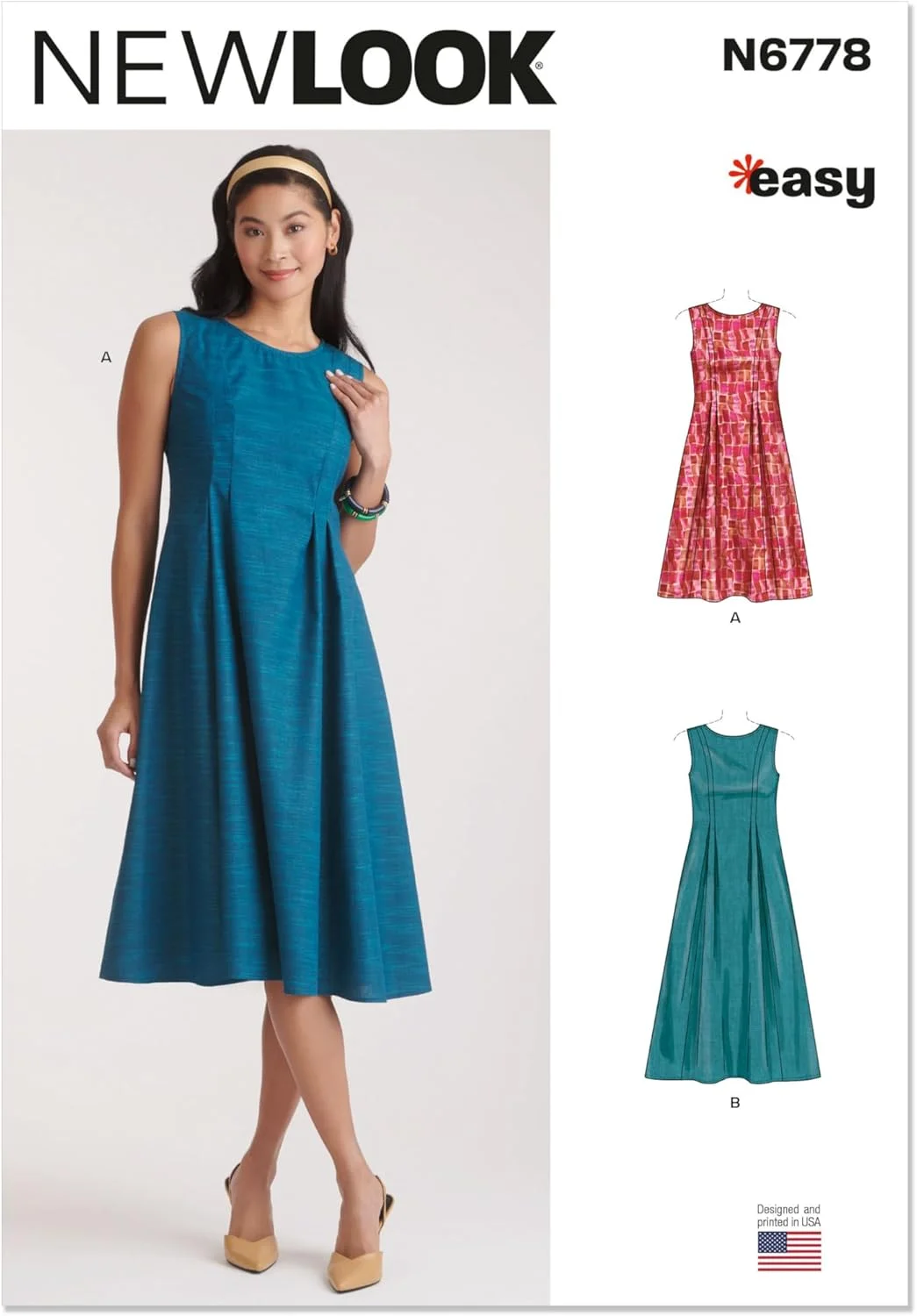 الگوی خیاطی آسان لباس زنانه نیو لوک UN6778A، کد طراحی N6778، سایزهای 10-12-14-16-18-20-22، چند رنگ الگوی خیاطی آسان لباس زنانه نیو لوک UN6778A، کد طراحی N6778، سایزهای 10-12-14-16-18-20-22، چند رنگ