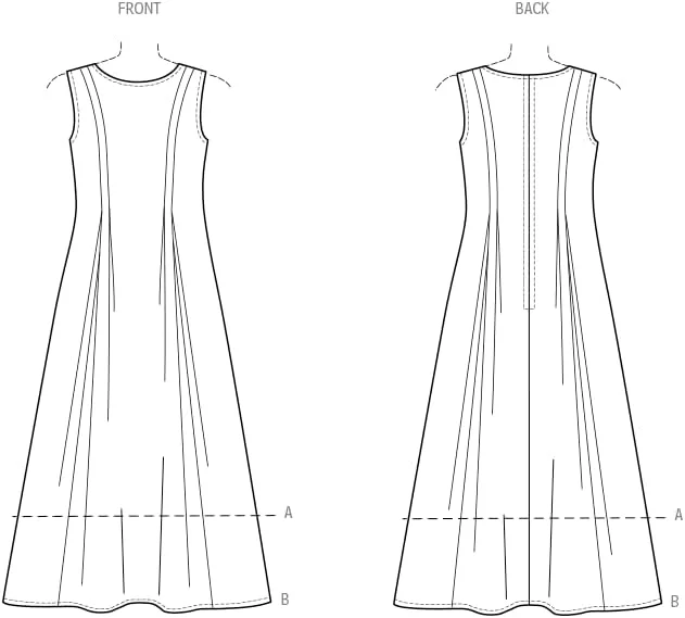 الگوی خیاطی آسان لباس زنانه نیو لوک UN6778A، کد طراحی N6778، سایزهای 10-12-14-16-18-20-22، چند رنگ