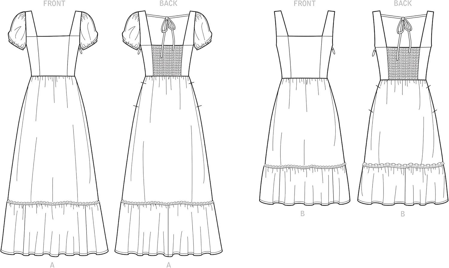 الگوی خیاطی نیو لوک N6692، مخصوص لباس زنانه، سایز 6-8-10-12-14-16-18