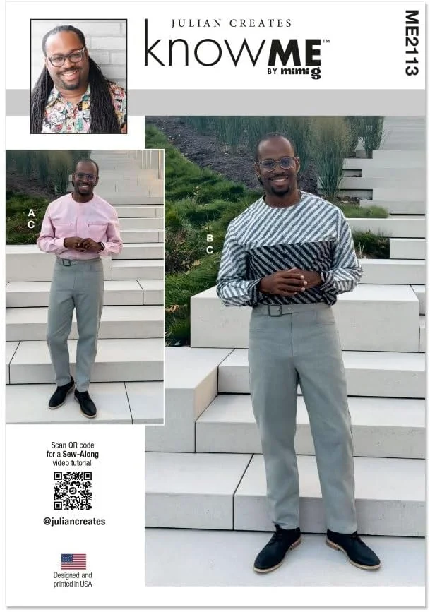 الگوی خیاطی مردانه KNOW ME مدل ME2113MSS پیراهن و شلوار توسط Julian Creates MSS (50-52-54-56)
