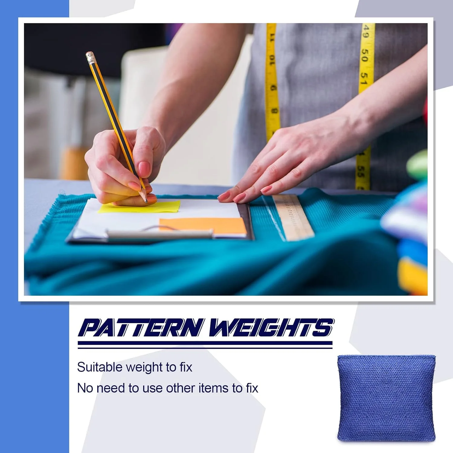 وزنه پارچه ای طرح دار 8 عددی، وزنه خیاطی پارچه، وزنه برش پارچه برای لوازم خیاطی، وزنه کاغذی نمونه توپ فولادی پر شده با بوم برای نوشتن و طراحی