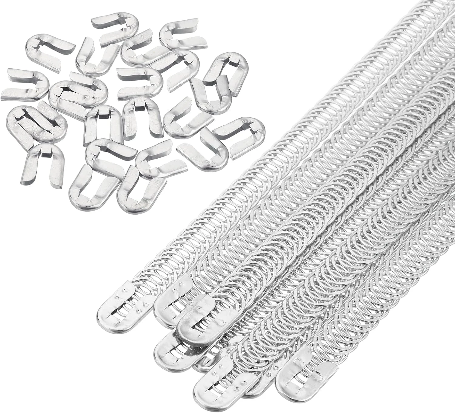 بسته 8 عددی فنرهای فلزی مارپیچ QUARKZMAN، 14 اینچ فولاد کربنی گالوانیزه با نوک های برش خورده و درپوش دار برای کرست، لباس، لباس های نمایشی، صنایع دستی و خیاطی