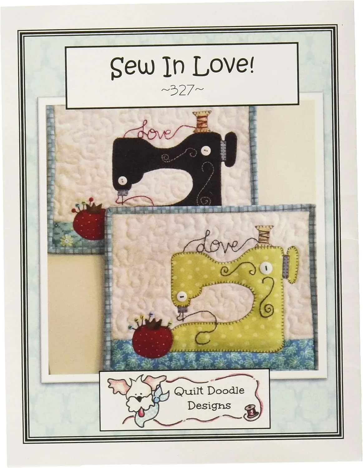 الگوی زیرلیوانی طرح لحاف دوزی Sew In Love از Quilt Doodle Designs