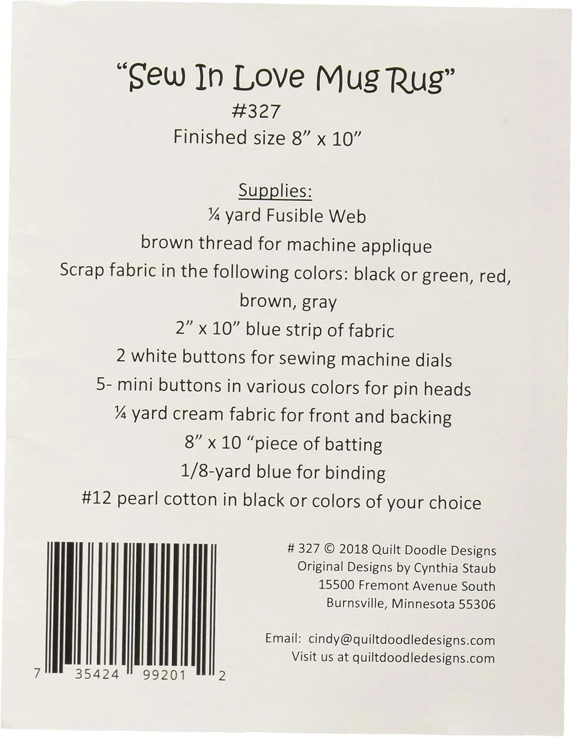 الگوی زیرلیوانی طرح لحاف دوزی Sew In Love از Quilt Doodle Designs