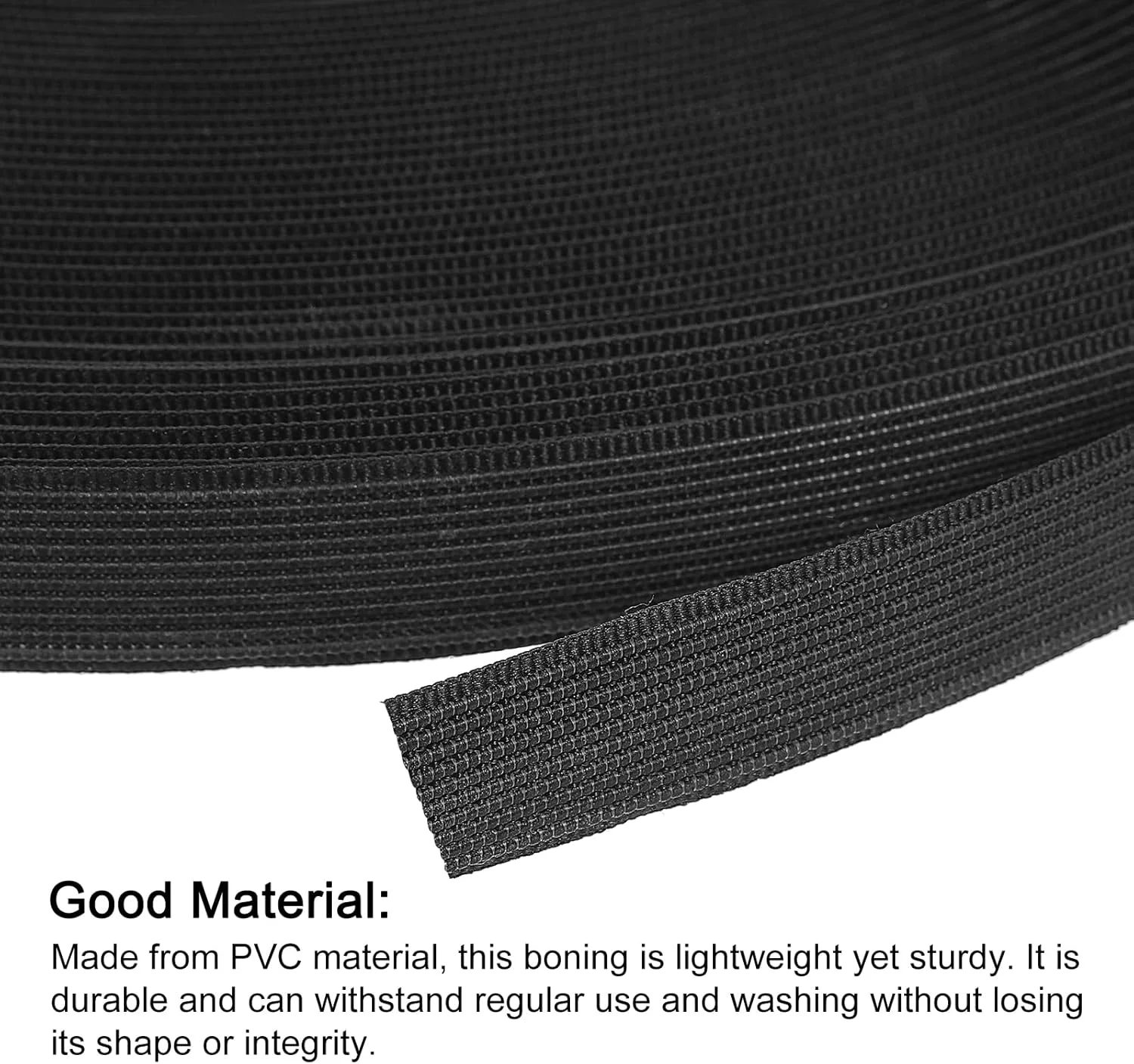 چوب خیاطی QUARKZMAN، 1 عدد 50 یارد 15 میلی متر - چوب های خیاطی پلی استر برای لباس عروسی، لباس عروسی (مشکی)