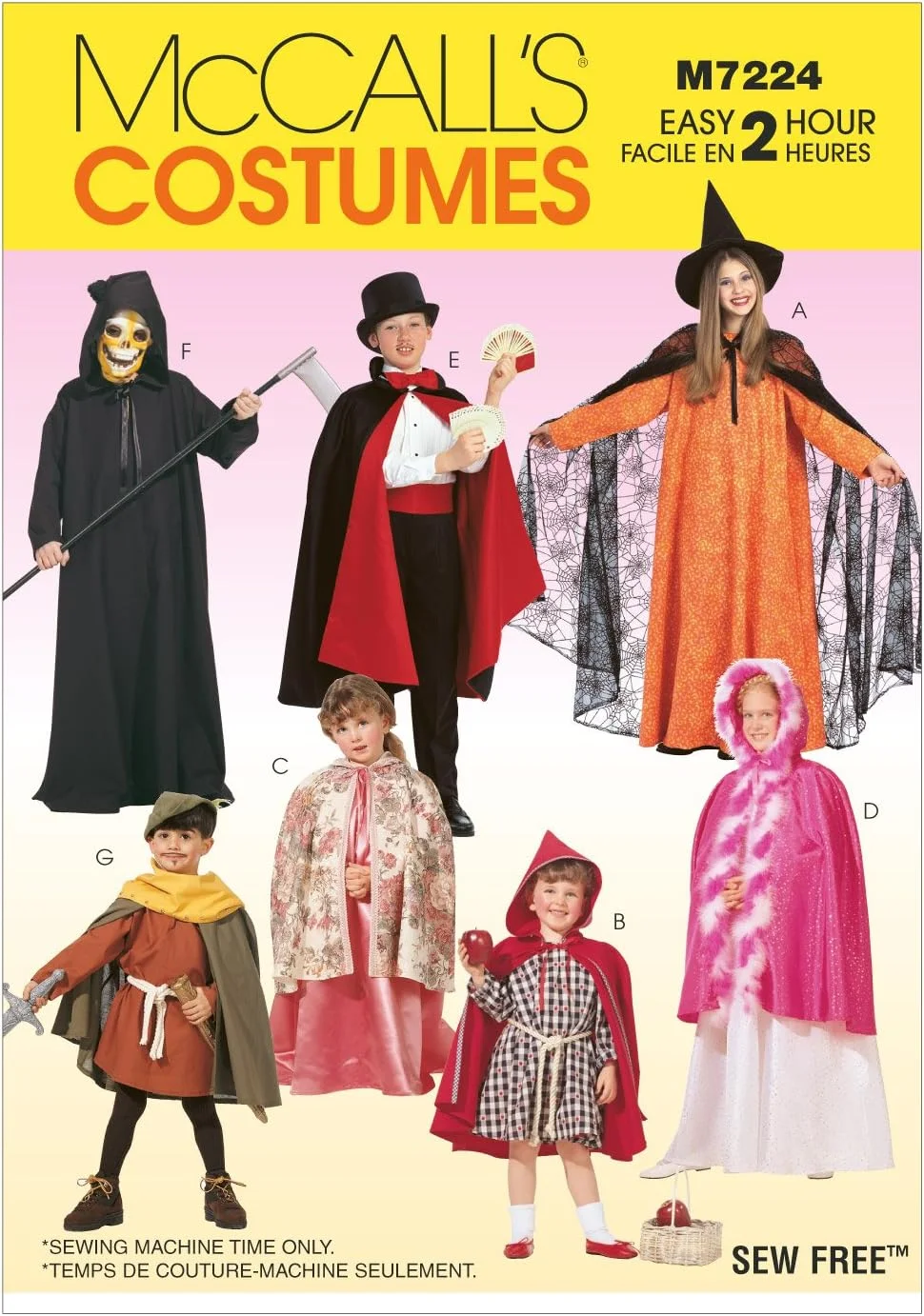 الگوهای خیاطی مک کالز 7224، لباس های کودکان/پسرانه/دخترانه، سایز 2-4-5-6-7-8-10-12، پنبه ای، KID در یک پاکت