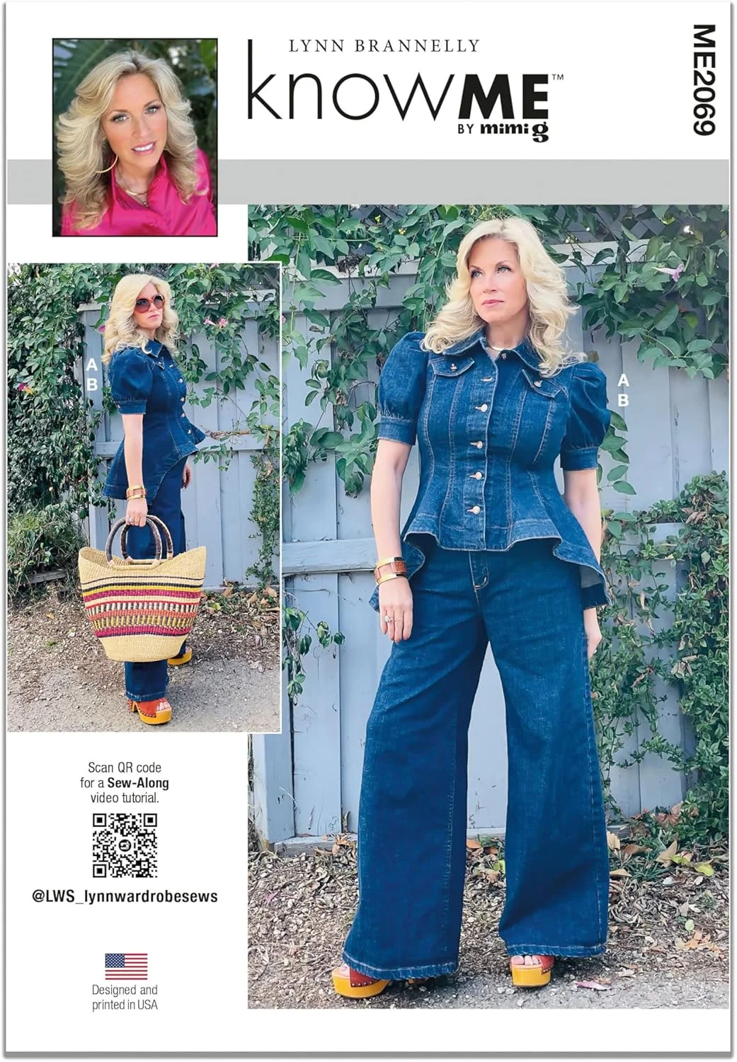 الگوی خیاطی KNOW ME مدل ME2069K5 تاپ و شلوار زنانه اثر لین برنلی K5 (سایز 8-10-12-14-16)