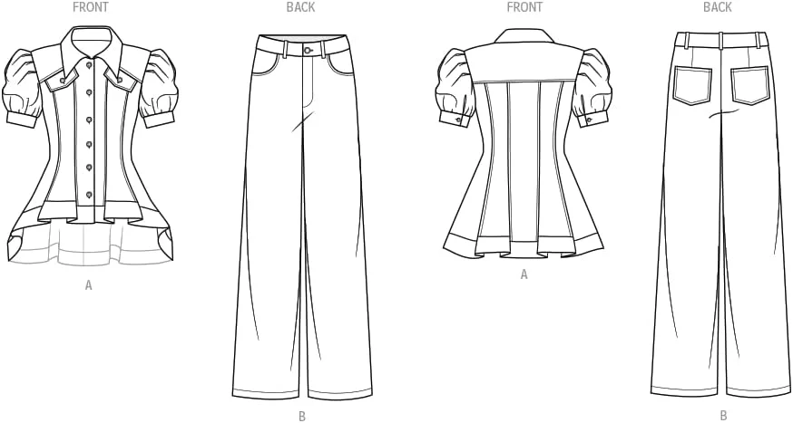 الگوی خیاطی KNOW ME مدل ME2069K5 تاپ و شلوار زنانه اثر لین برنلی K5 (سایز 8-10-12-14-16)