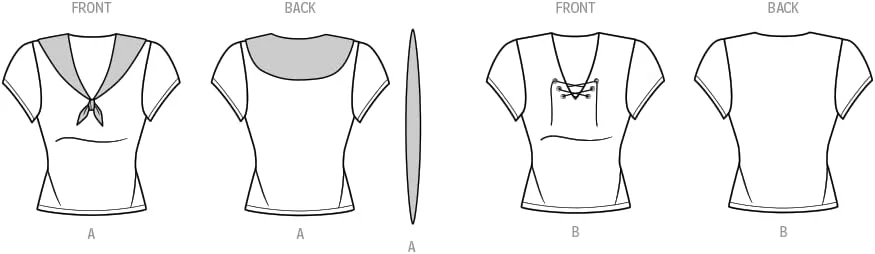 الگوی خیاطی KNOW ME مدل ME2078U5 تاپ بافتنی زنانه توسط Gwen Heng U5 (سایز 16-18-20-22-24)