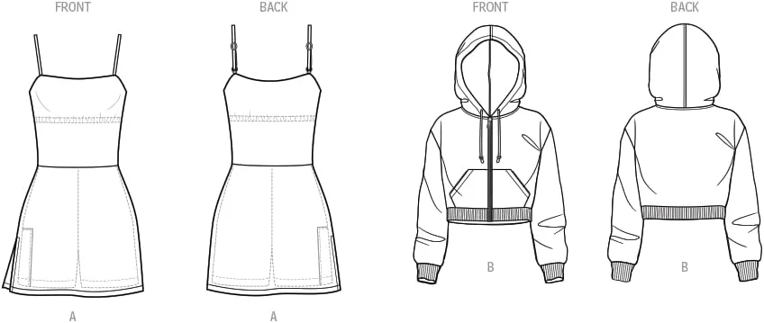 الگوی خیاطی KNOW ME مدل ME2080H5، لباس و هودی زنانه از The Stitch Fitz H5 (سایز 6-8-10-12-14)