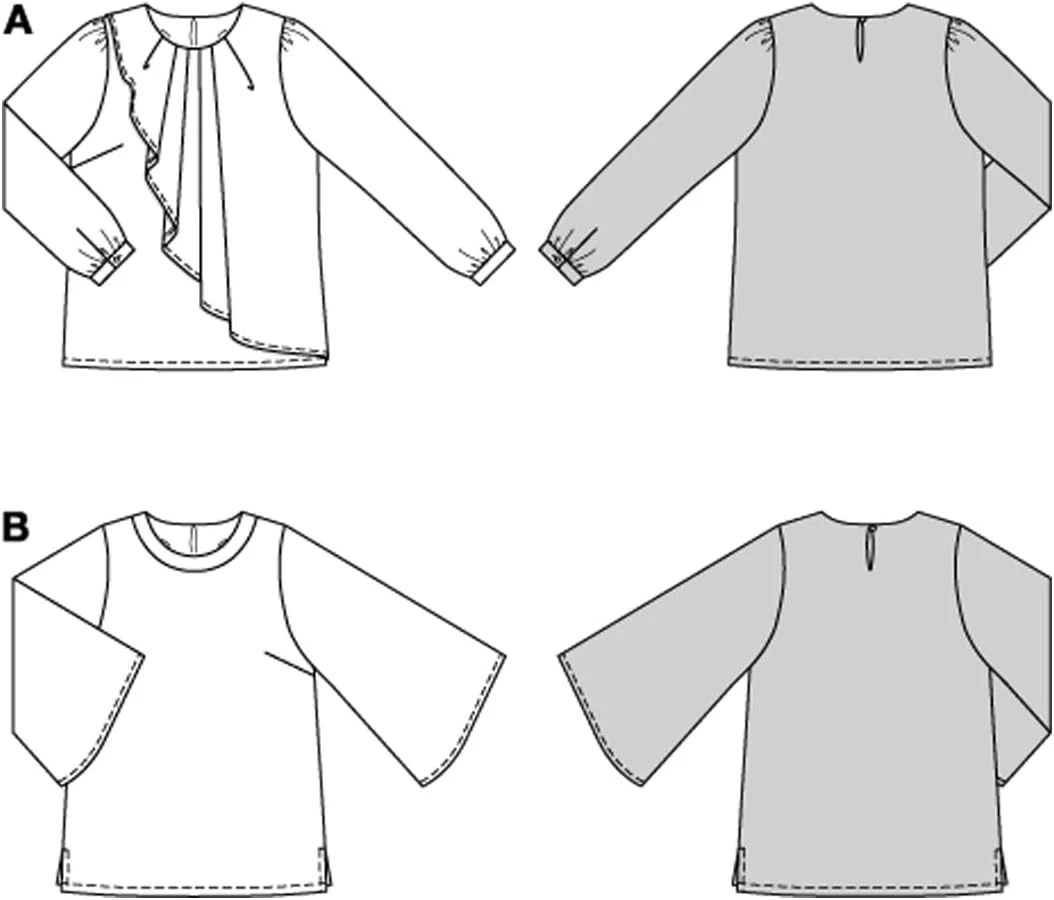 الگوی خیاطی زنانه بلوزهای شیک بوردا استایل #5692 سایز 46-60 الگوی خیاطی زنانه بلوزهای شیک بوردا استایل #5692 سایز 46-60