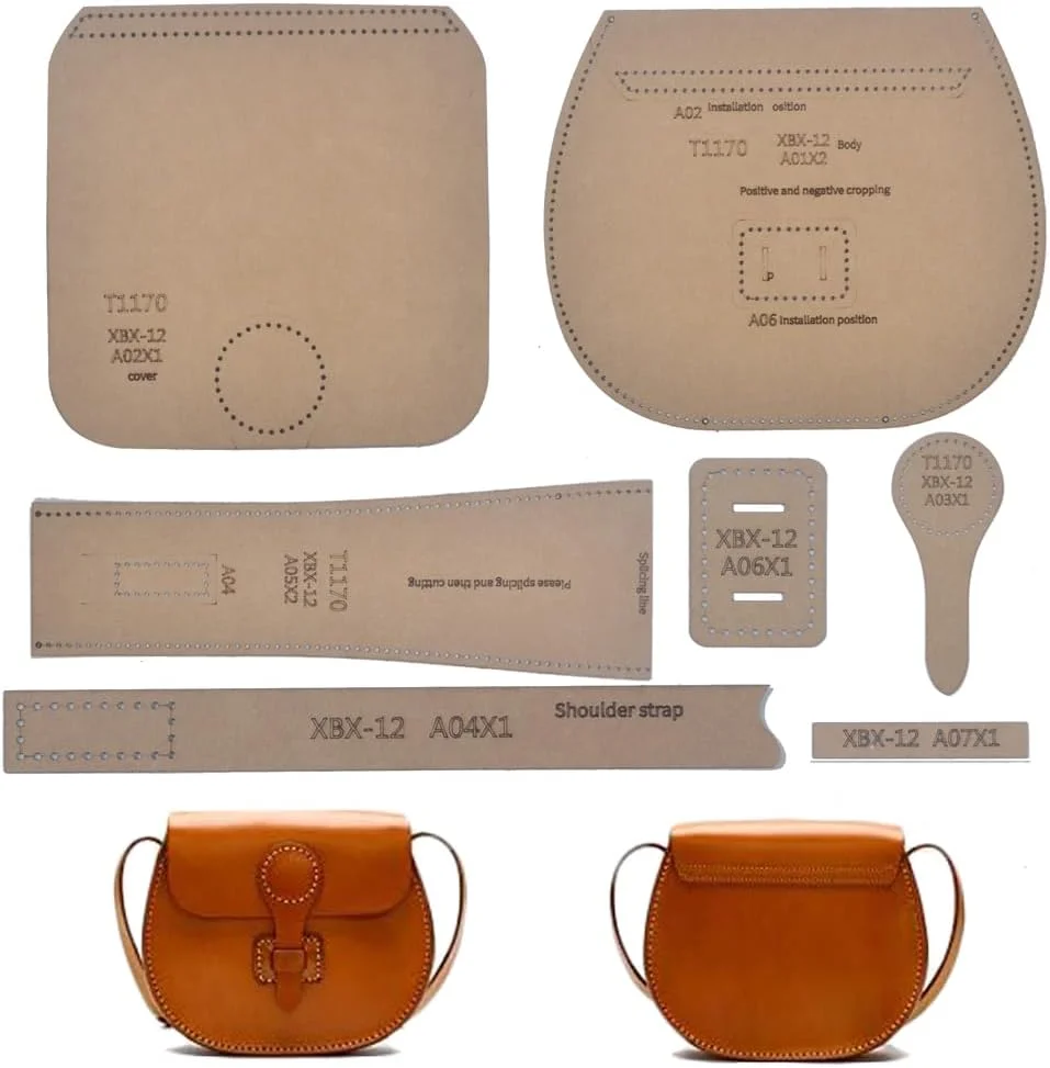 الگوی کیف دوشی چرمی، الگوی چرمی کیف (کاغذی)