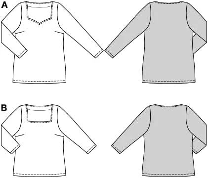 الگوی خیاطی آسان بوردا شماره 5731، پیراهن های پایه زنانه با یقه قلبی و مربعی، سایز 46-56 الگوی خیاطی آسان بوردا شماره 5731، پیراهن های پایه زنانه با یقه قلبی و مربعی، سایز 46-56