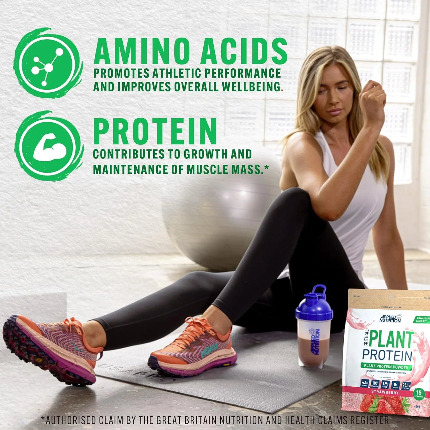 پودر پروتئین گیاهی Applied Nutrition - شیک پروتئین وگان گیاهی Critical Plant با پروتئین سویا، نخود، برنج قهوه ای و اسیدهای آمینه ضروری - مکمل ورزشی بدون لبنیات (450 گرم - 15 سروینگ) (توت فرنگی) پودر پروتئین گیاهی Applied Nutrition - شیک پروتئین وگان گیاهی Critical Plant با پروتئین سویا، نخود، برنج قهوه ای و اسیدهای آمینه ضروری - مکمل ورزشی بدون لبنیات (450 گرم - 15 سروینگ) (توت فرنگی)