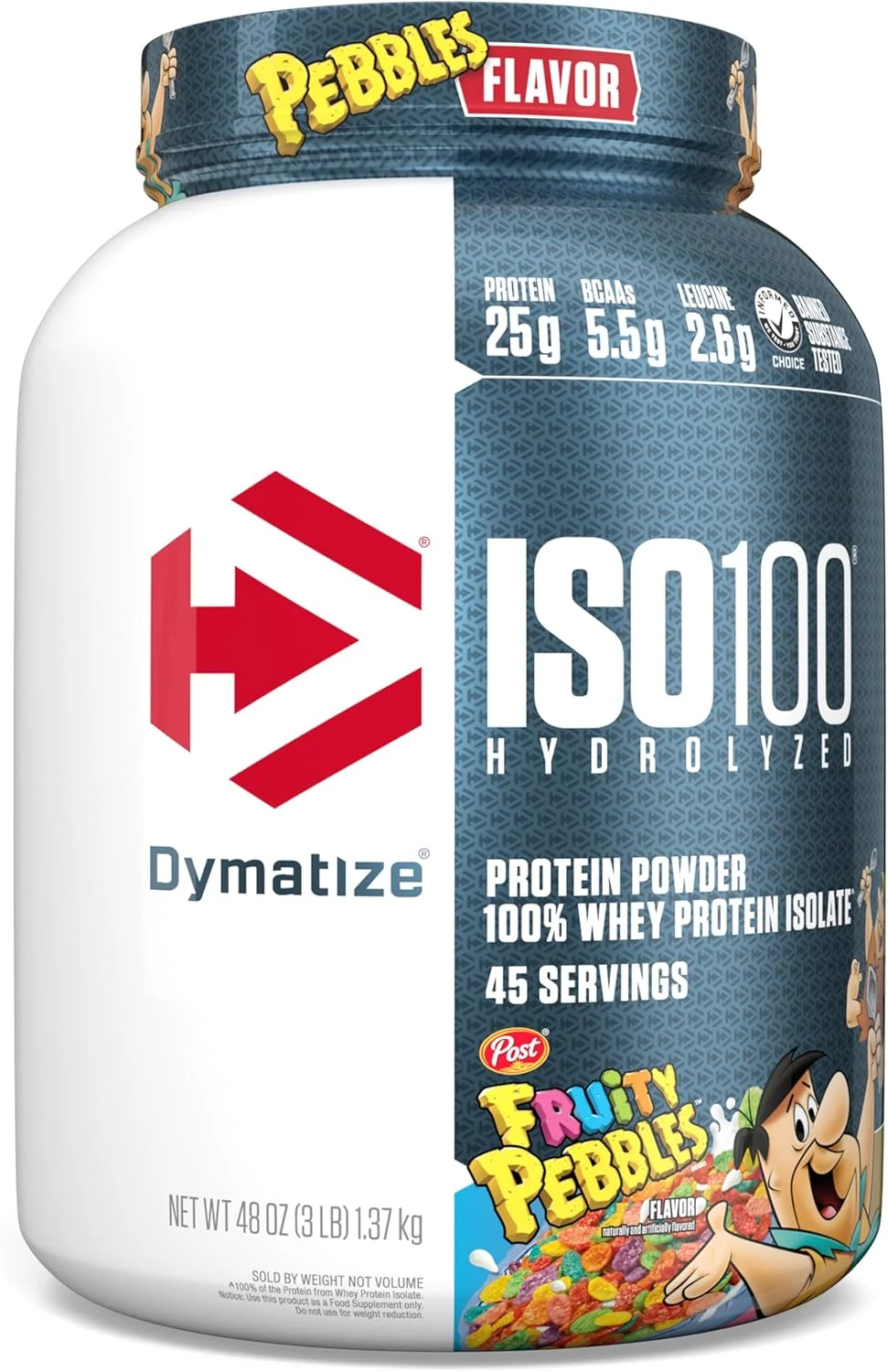 پودر پروتئین هیدرولیز شده Dymatize ISO100، پروتئین ایزوله 100% وی، 25 گرم پروتئین، 5.5 گرم BCAA، بدون گلوتن، جذب سریع، هضم آسان، Fruity Pebbles، 3 پوند پودر پروتئین هیدرولیز شده Dymatize ISO100، پروتئین ایزوله 100% وی، 25 گرم پروتئین، 5.5 گرم BCAA، بدون گلوتن، جذب سریع، هضم آسان، Fruity Pebbles، 3 پوند