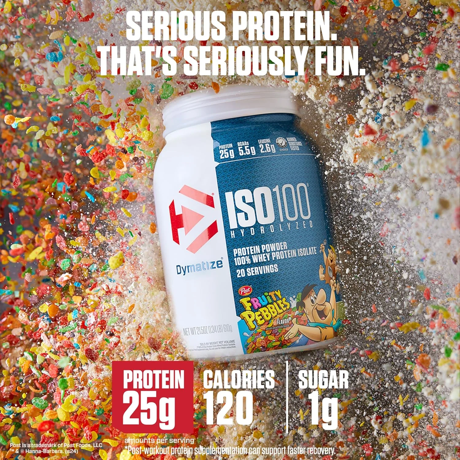 پودر پروتئین هیدرولیز شده Dymatize ISO100، پروتئین ایزوله 100% وی، 25 گرم پروتئین، 5.5 گرم BCAA، بدون گلوتن، جذب سریع، هضم آسان، Fruity Pebbles، 3 پوند پودر پروتئین هیدرولیز شده Dymatize ISO100، پروتئین ایزوله 100% وی، 25 گرم پروتئین، 5.5 گرم BCAA، بدون گلوتن، جذب سریع، هضم آسان، Fruity Pebbles، 3 پوند
