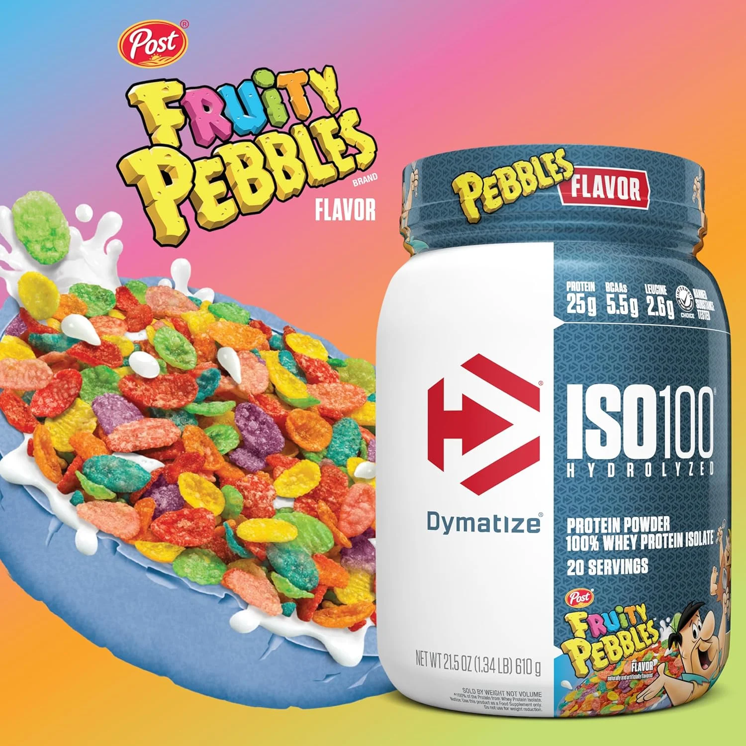 پودر پروتئین هیدرولیز شده Dymatize ISO100، پروتئین ایزوله 100% وی، 25 گرم پروتئین، 5.5 گرم BCAA، بدون گلوتن، جذب سریع، هضم آسان، Fruity Pebbles، 3 پوند پودر پروتئین هیدرولیز شده Dymatize ISO100، پروتئین ایزوله 100% وی، 25 گرم پروتئین، 5.5 گرم BCAA، بدون گلوتن، جذب سریع، هضم آسان، Fruity Pebbles، 3 پوند