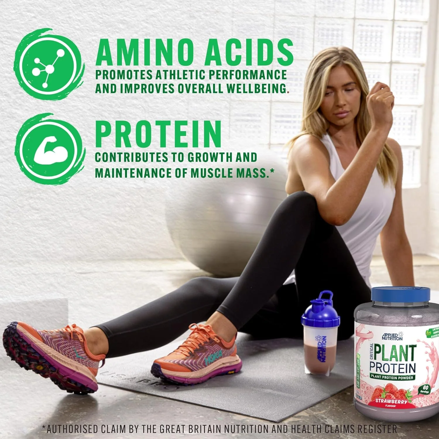 پودر پروتئین گیاهی Applied Nutrition - شیک پروتئین وگان گیاهی Critical Plant با پروتئین های سویا، نخود، برنج قهوه ای و اسیدهای آمینه ضروری - مکمل بدنسازی بدون لبنیات (1.8 کیلوگرم - 60 سروینگ) (توت فرنگی) پودر پروتئین گیاهی Applied Nutrition - شیک پروتئین وگان گیاهی Critical Plant با پروتئین های سویا، نخود، برنج قهوه ای و اسیدهای آمینه ضروری - مکمل بدنسازی بدون لبنیات (1.8 کیلوگرم - 60 سروینگ) (توت فرنگی)