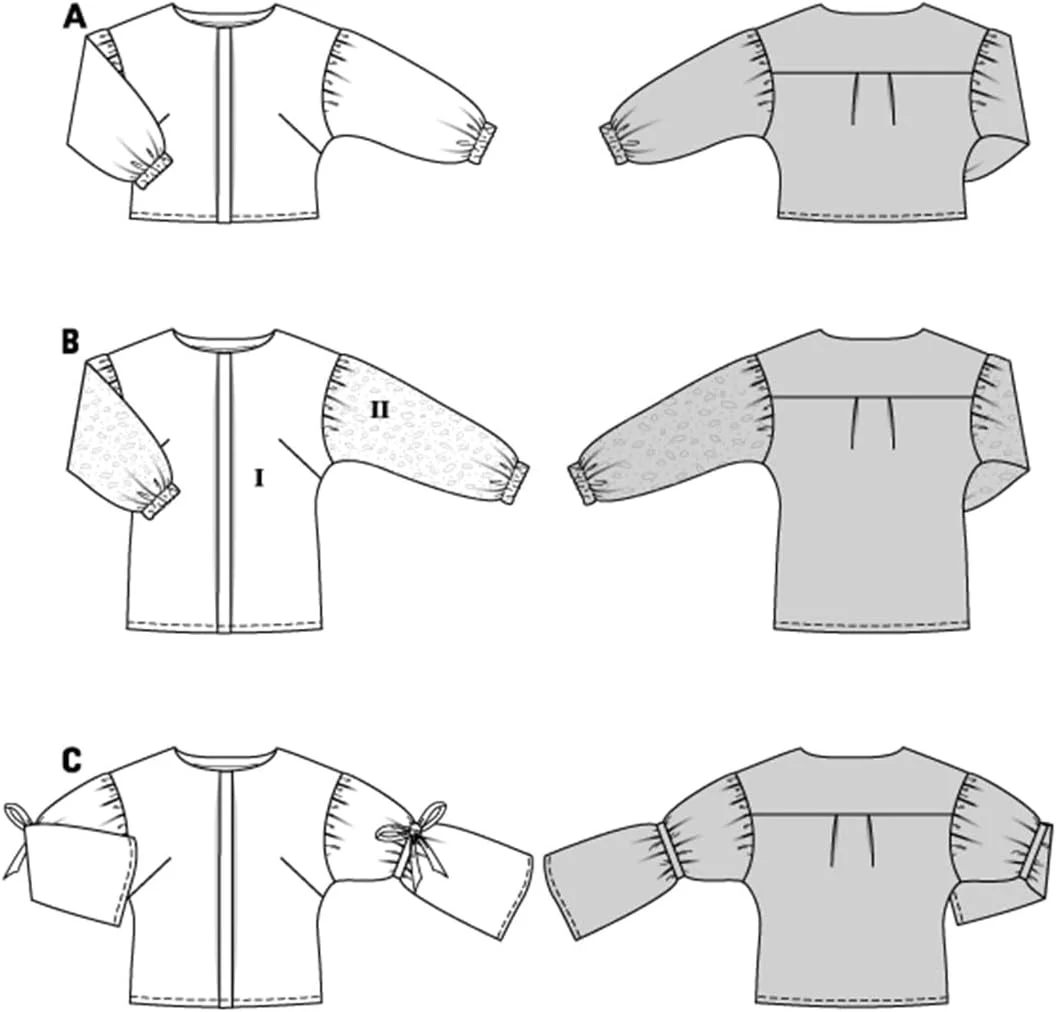 الگوی خیاطی آسان بوردا شماره 5709 بلوزهای آستین بلند زنانه سایزهای 36-46