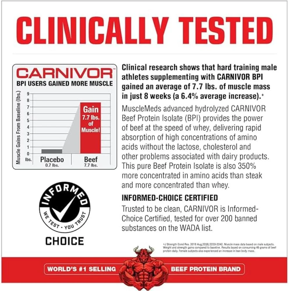 پروتئین ایزوله گوشت گاو هیدرولیز شده چربی سوز MuscleMeds Carnivor Shred، شکلاتی، 2.28 پوند پروتئین ایزوله گوشت گاو هیدرولیز شده چربی سوز MuscleMeds Carnivor Shred، شکلاتی، 2.28 پوند