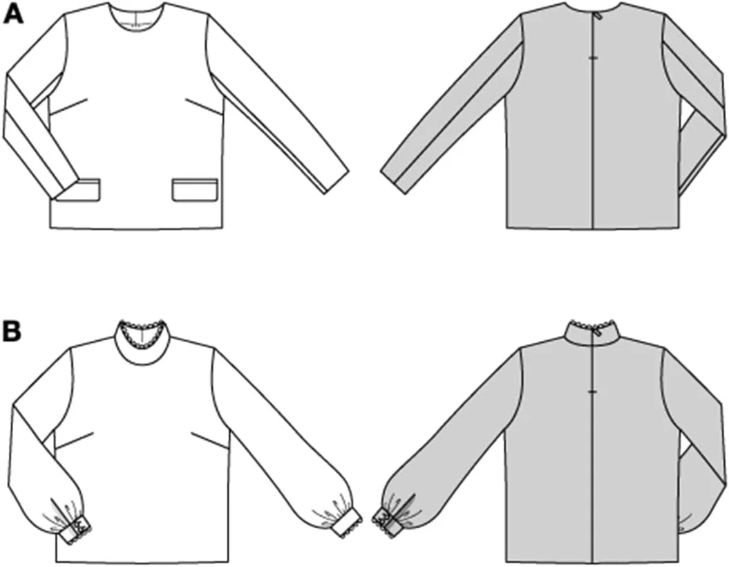 الگوی خیاطی بلوز آستین بلند زنانه Burda Style #5701 سایزهای 36 تا 48