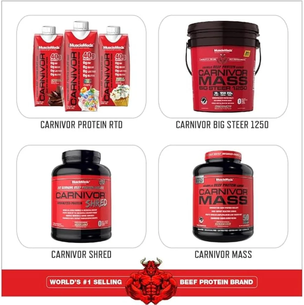 پروتئین ایزوله گوشت گاو هیدرولیز شده چربی سوز MuscleMeds Carnivor Shred، شکلاتی، 2.28 پوند پروتئین ایزوله گوشت گاو هیدرولیز شده چربی سوز MuscleMeds Carnivor Shred، شکلاتی، 2.28 پوند