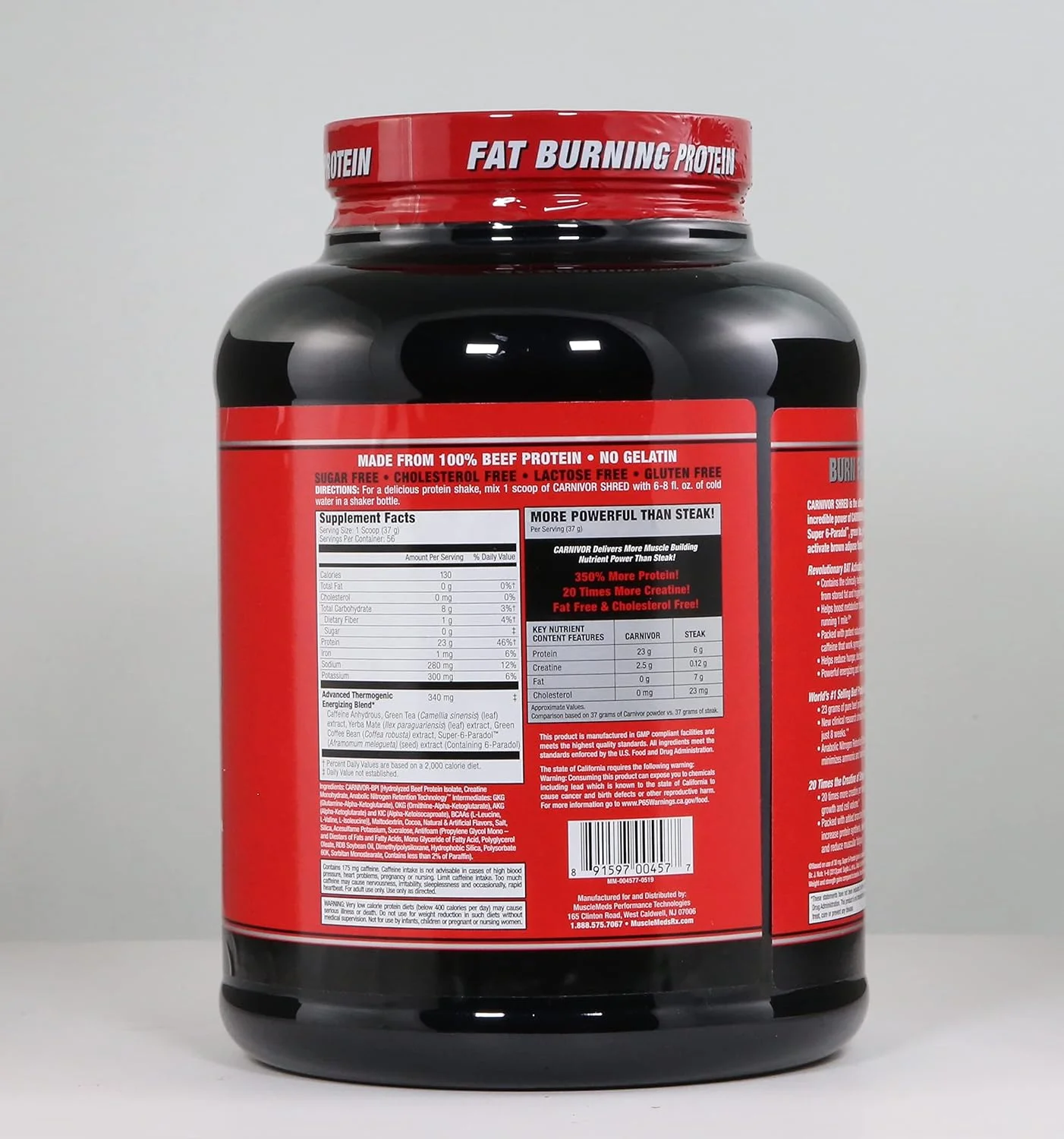 MuscleMeds Carnivor Shred پروتئین ایزوله گوشت گاو هیدرولیز شده چربی سوز، بدون لاکتوز، بدون شکر، بدون چربی، شکلاتی، 4.36 پوند - حلال MuscleMeds Carnivor Shred پروتئین ایزوله گوشت گاو هیدرولیز شده چربی سوز، بدون لاکتوز، بدون شکر، بدون چربی، شکلاتی، 4.36 پوند - حلال