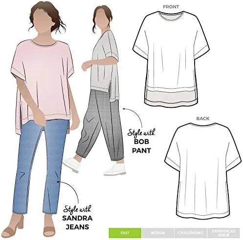 الگوی خیاطی استایل آرک - تونیک بافتنی بتی (سایزهای 04-16) - برای سایر موارد کلیک کنید