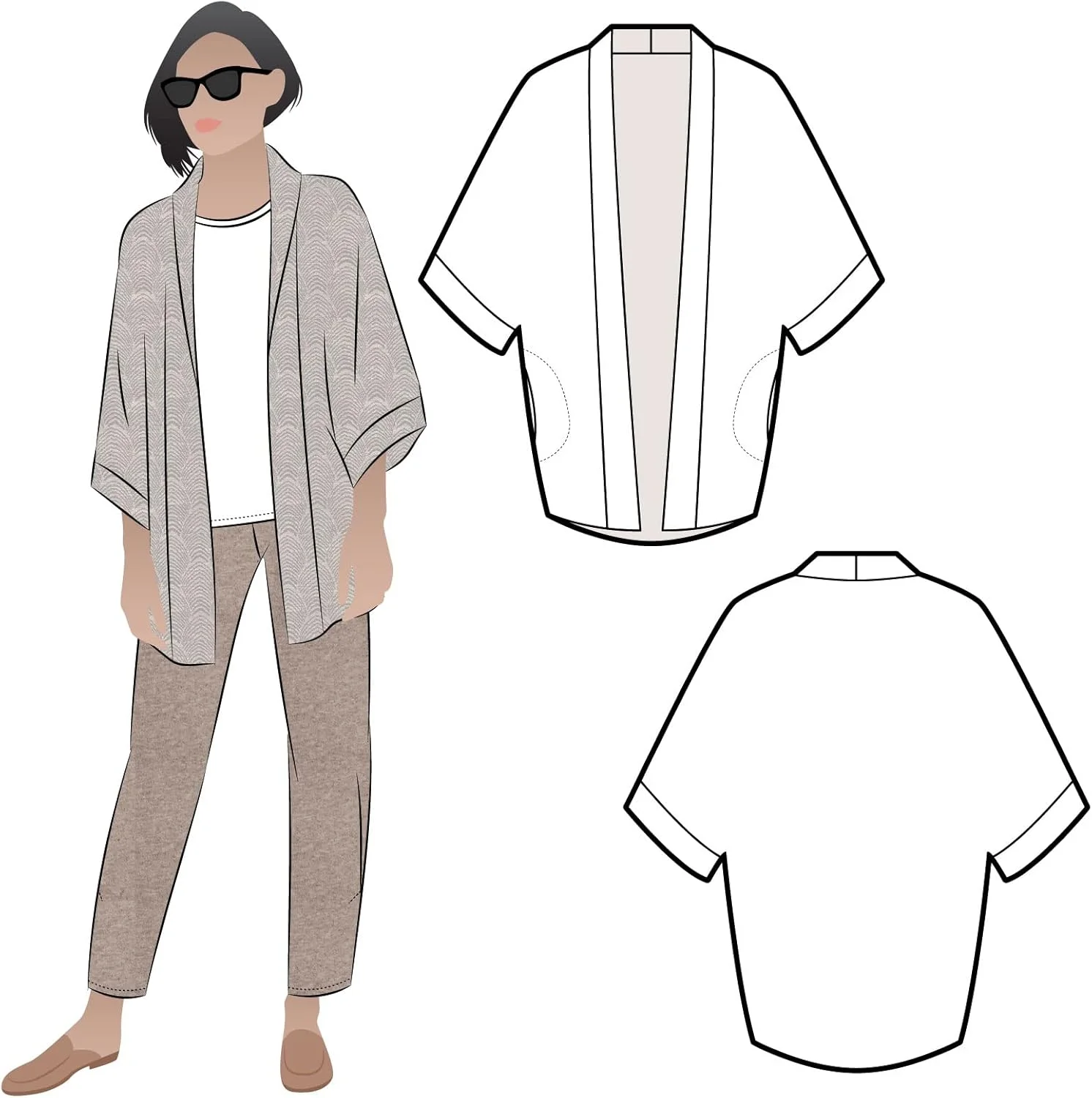 الگوی خیاطی استایل آرک - ژاکت بشارل سایز 18-30 نامشخص